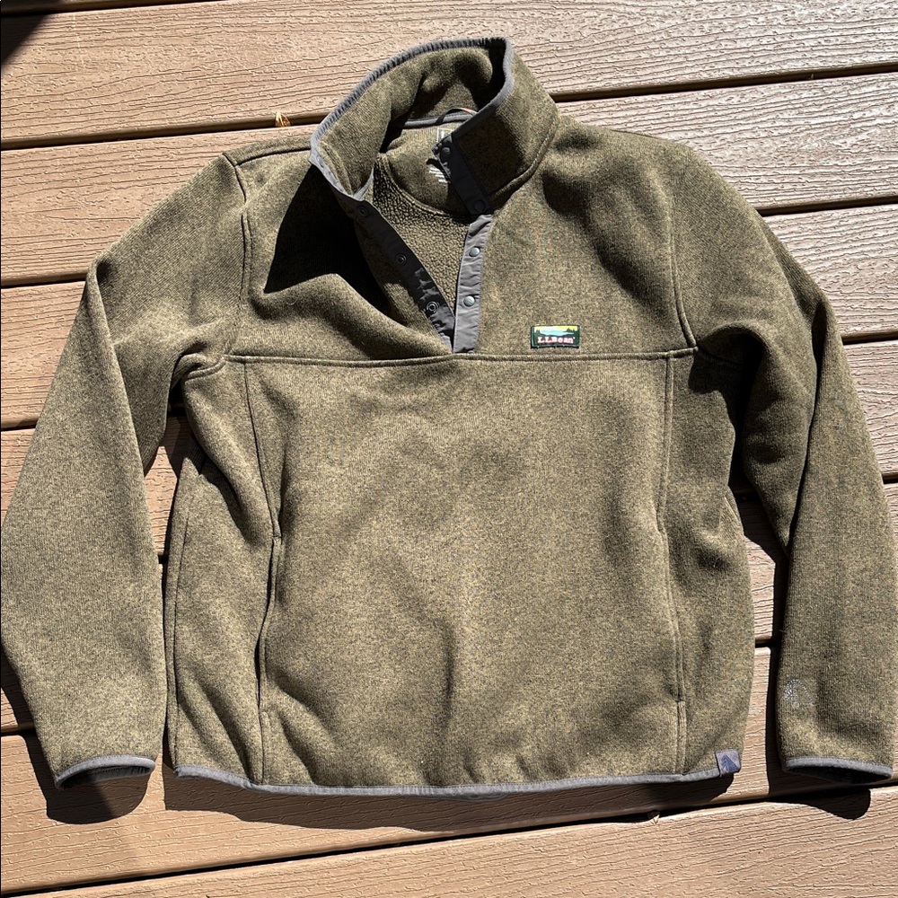 L.L. Bean Olive Sweater Fleece